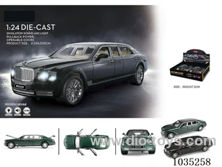 1:24 pull back alloy car W L/M in display box