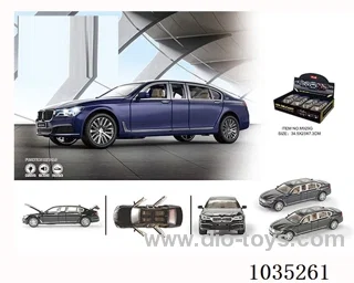 1:24 pull back alloy car W L/M in display box