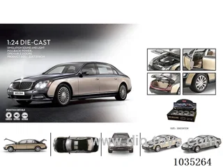 1:24 pull back alloy car W L/M in display box