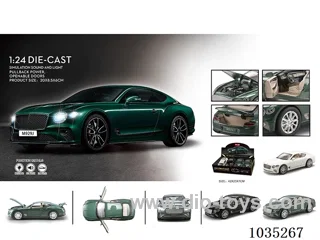 1:24 pull back alloy car W L/M in display box