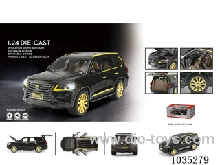 1:24 pull back alloy car W L/M in window box