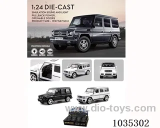 1:24 pull back alloy car W L/M in display box