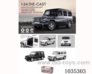 1:24 pull back alloy car W L/M in window box
