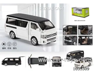 1:32 pull back alloy car W L/M in window box