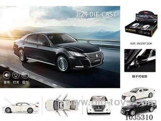 1:24 pull back alloy car W L/M in display box