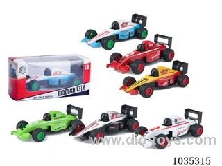 alloy pull back car2sets& 6color miexd loaidng  in window box