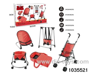 Plastic stroller, Swings, rocking chairs, walkers, baskets
