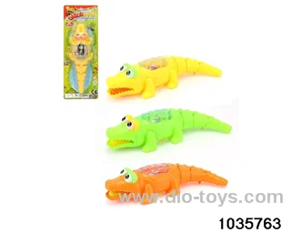 Pull-wire lighted baby crocodile in Blister card