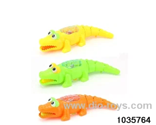 Pull-wire lighted baby crocodile in opp bag