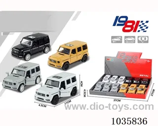 12pcs 1:43 pull back alloy car in display box