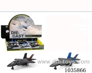 6pcs pull back alloy aircraft  2color mixed loading  in display box