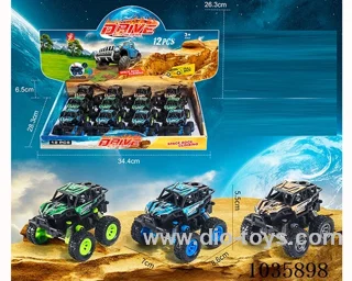 pull back car 3color mixed loading  in display box