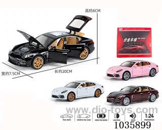 1:24 6pcs pull back alloy car  with light&sound&music  in display box
