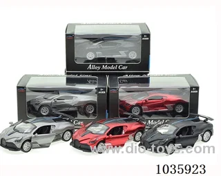 pull back alloy car 3color mixed loading  in Window box