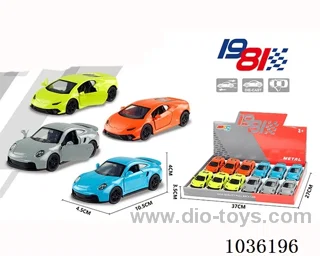 1:43 pullback alloy car 2sets mixed loading in display box