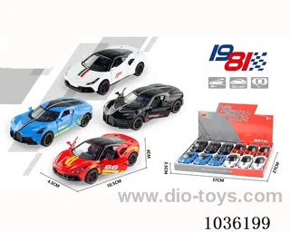 1:43 pullback alloy car 2sets mixed loading in display box