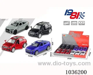 1:43 pullback alloy car 2sets mixed loading in display box