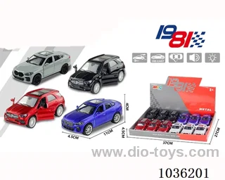 1:43 pullback alloy car 2sets mixed loading in display box