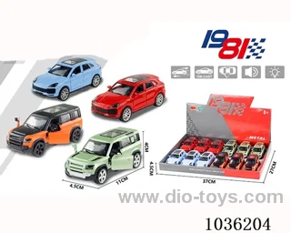 1:43 pullback alloy car 2sets mixed loading in display box