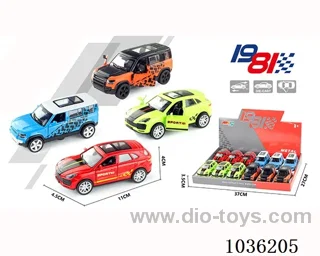 1:43 pullback alloy car 2sets mixed loading in display box