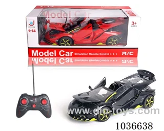 1:14 4ch RC car with light 2color mixed loading  not include battery