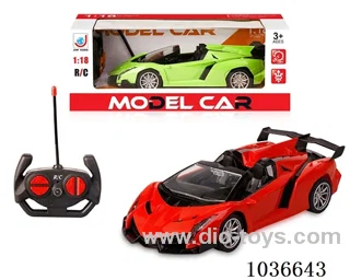 1:18 4ch RC car with light  2color mixed loading not include battery