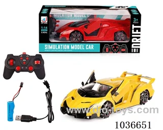 1:14 RC car with light  2color mixed loading include battery