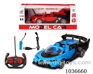 1:18 4ch RC car with light  2color mixed loading not include battery