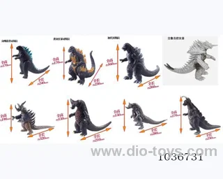 6.5-7寸 Vinyl animal 8sets mixed loading  in opp bag