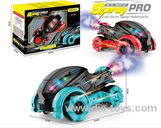 13ch RC car with music&spray 2color mixed loading  in  window box