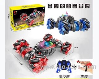 9ch double RC car with watch & light &music 2color mixed loading  in  color box