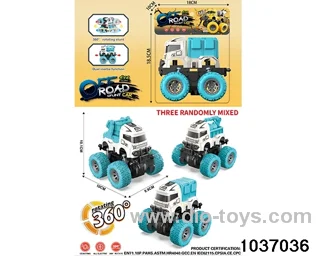 Double inertia stunt car in pvc bag