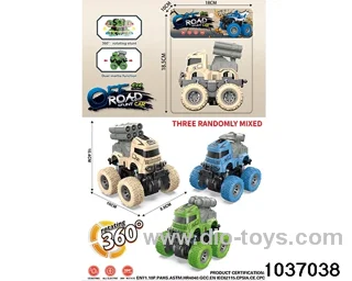 Double inertia stunt car in pvc bag