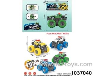 Double inertia stunt car in pvc bag
