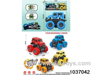 Double inertia stunt car in pvc bag