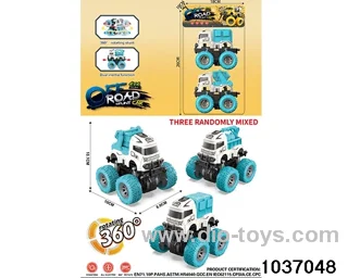 Double inertia stunt car in pvc bag