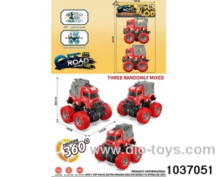 Double inertia stunt car in pvc bag