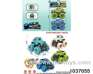 Double inertia stunt car in pvc bag
