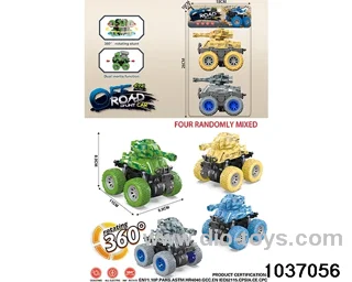 Double inertia stunt car in pvc bag