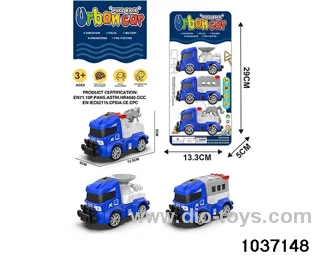 Q cute pull-back car in 3pcs Blister card