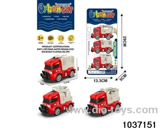 Q cute pull-back car in 3pcs Blister card