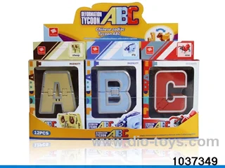 letters deformation toys in  display box