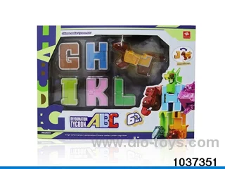 letters deformation toys in color box