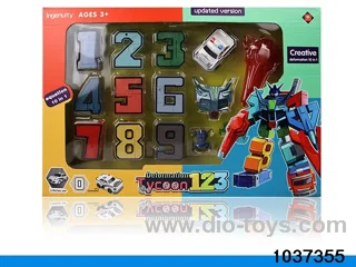 number deformation toys in color box