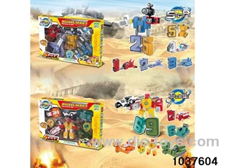 big number deformation toys in window box