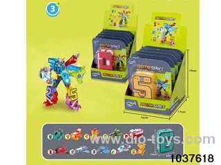 big number deformation toys in display box