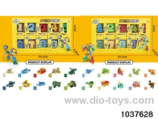 medium-size number deformation toys in window box