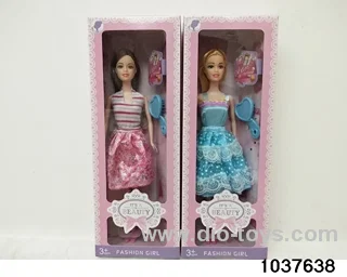 11.5 inch Barbie in window box