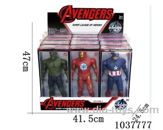 30cm 12pcs Hulk ,Captain America, Iron Man 3sets mixed loading