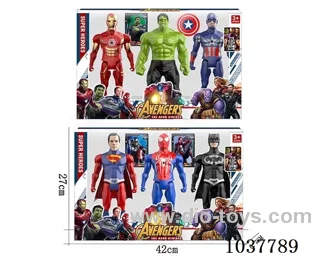 27cm 3pcs The Avengers in window box